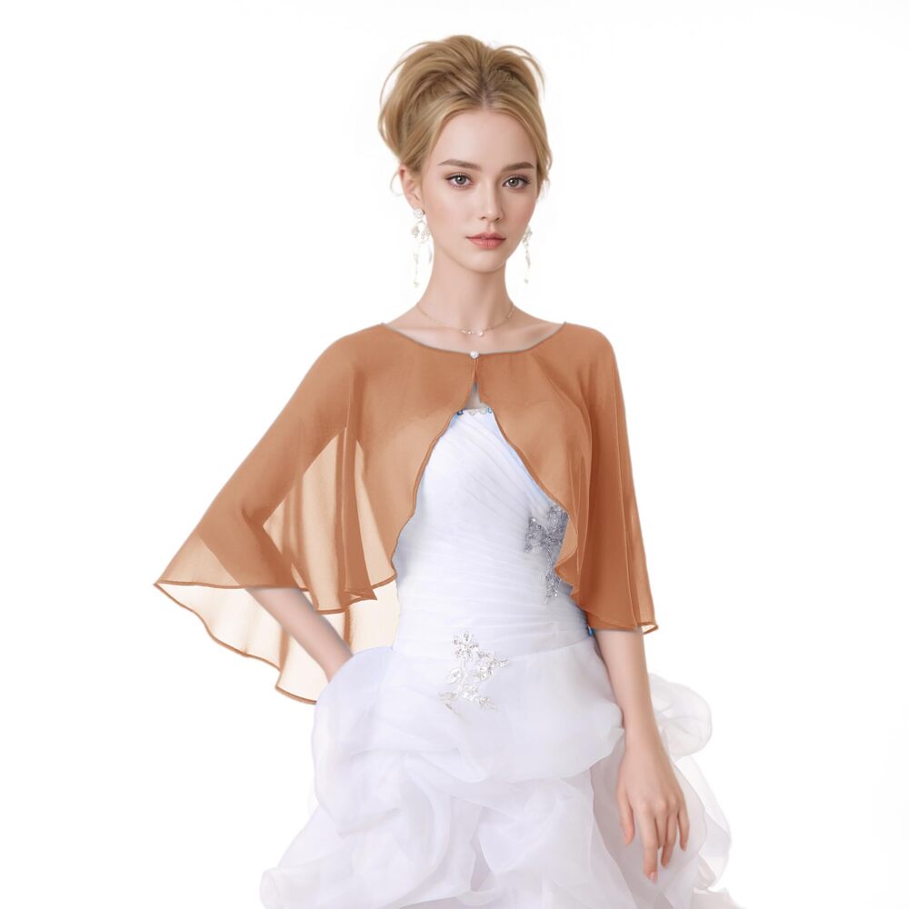 1157 Women's Elegant Chiffon Shawl Wraps Shrug For Evening Dresses Wedding